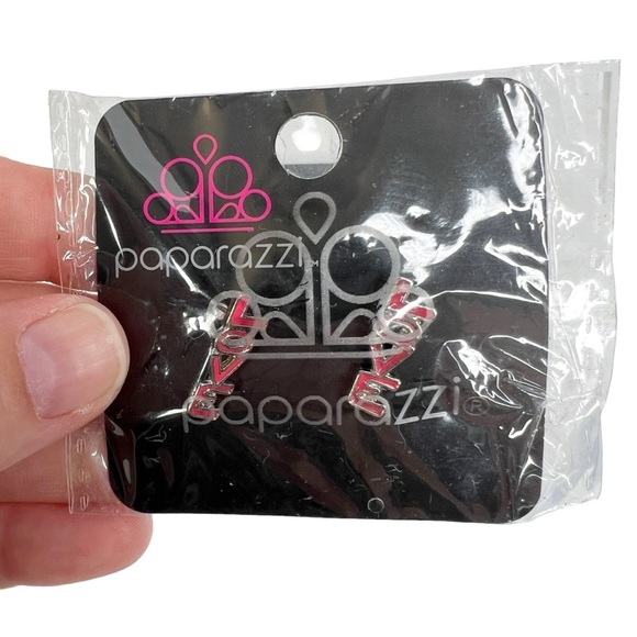 Lot of 4 New Paparazzi LOVE Enamel Spell Out Pierced Earrings - Picture 5 of 11
